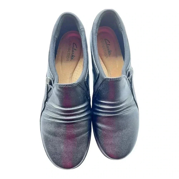 Clark’s Black Cora Dusk Casual Flats Size 7.5 Preowned Great Condition - Picture 4 of 13